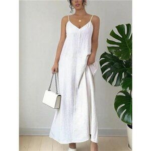 Spaghetti Straps V-Neck Dress